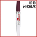 Maybelline Super Stay 24, 2-Step Liquid Lipstick, Long Lasting Highly Pigmented Color with Moisturizing Balm, Merlot Armour, Red, 1 oz (Pack of 2)