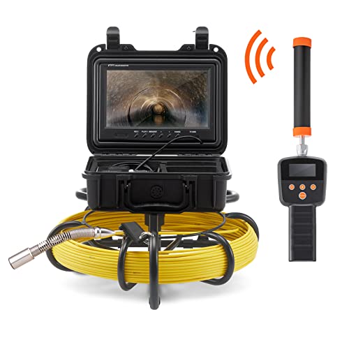 VEVOR Sewer Camera with 512Hz Locator, 165 ft, 9" Pipeline Inspection Camera with DVR P847