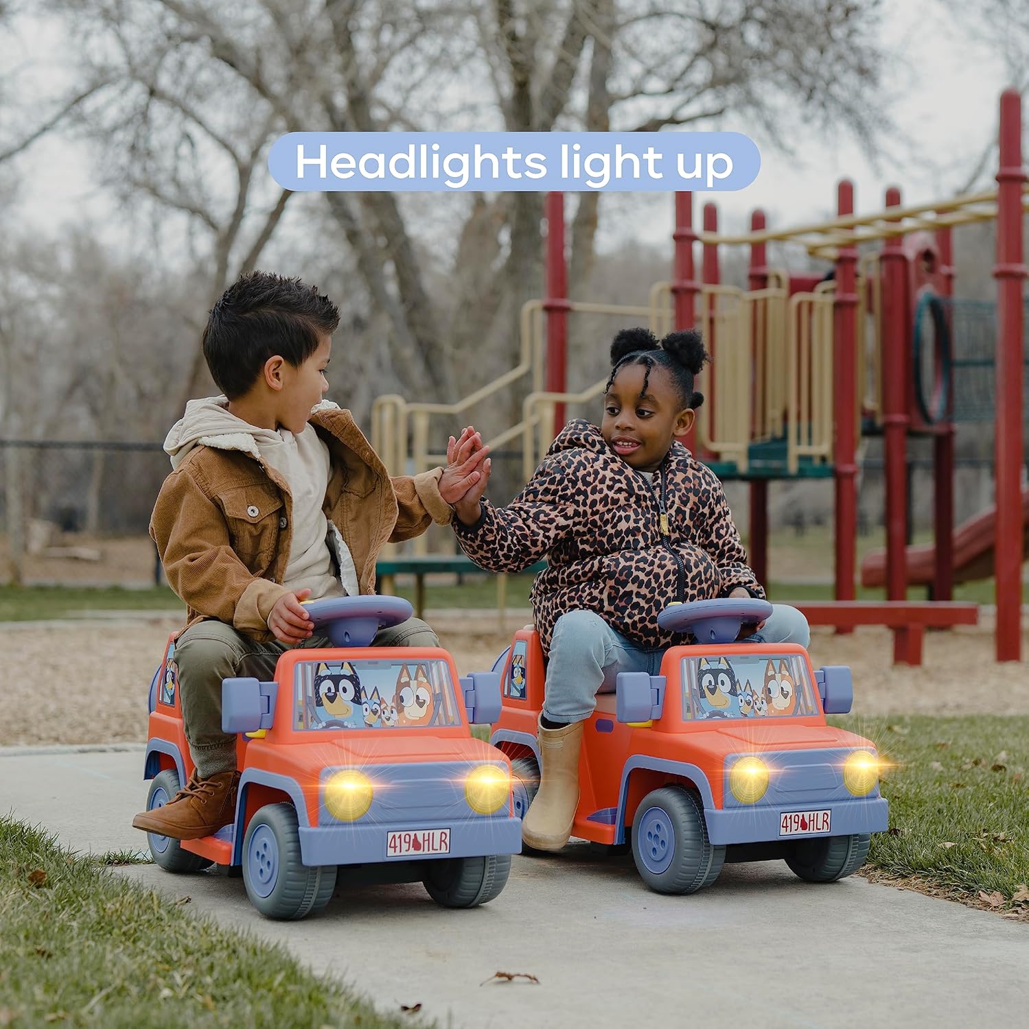 Bluey 6V Ride On Car for Toddlers with Music & Rechargeable Battery R5639
