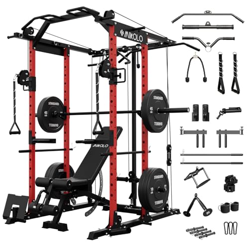 Mikolo Power Cage with Cable Crossover and LAT Pull Down System, 1500LBS I14340