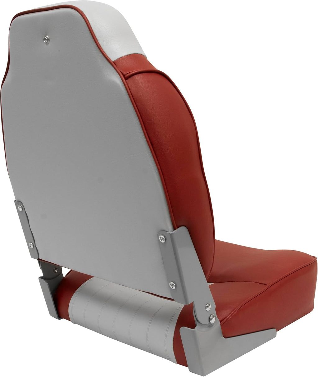 Wise 8WD640PLS-661 Lund Style High Back Boat Seat, Grey/Red Y4331