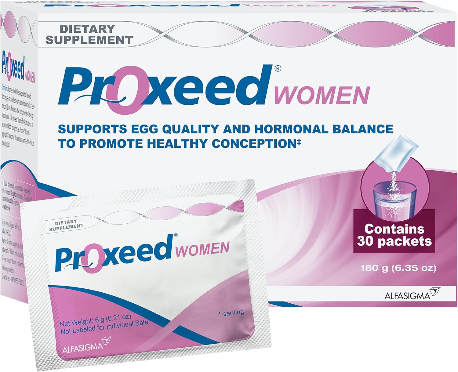 Proxeed Women | Promotes Hormonal Balance, Ovulation, Fertilization, and Egg Quality* | Clinically Proven Support for Healthy Conception | 30 Packets (30-Day Supply)
