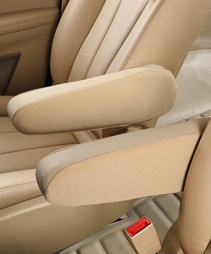 2PCS Arm Rest Cover for Car,Car Armrest Cover,Interior Car Accessories Car Front Seat Armrest Covers,Center Console Lid Armrest Cover,Cloth Fabric Armrest Protectors for Car,SUV,Truck,Van (Gray)