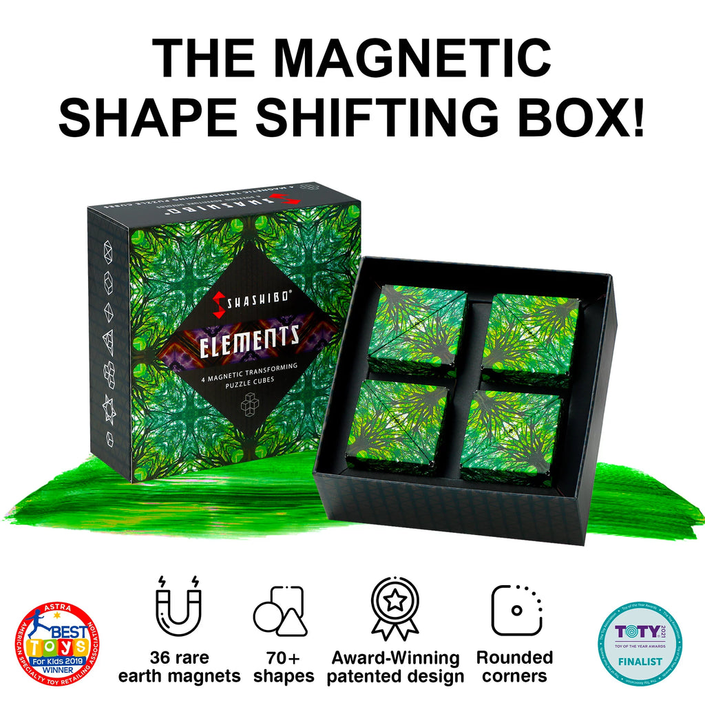 SHASHIBO Gift Box of 4 - Patented Fidget Cube with 36 Magnets, 3D Magic Cube Toy P3576