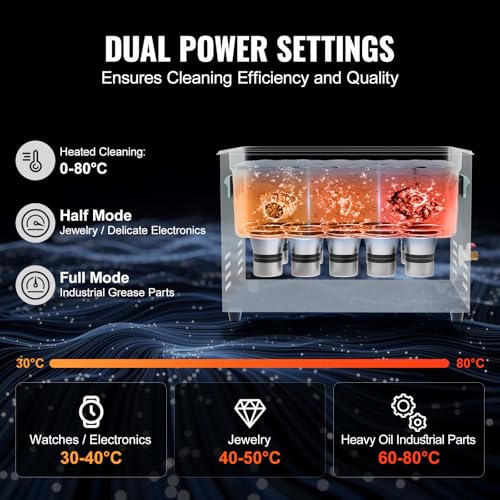VEVOR 10L Ultrasonic Cleaner, 240W Digital Machine with Heater & Timer C9757