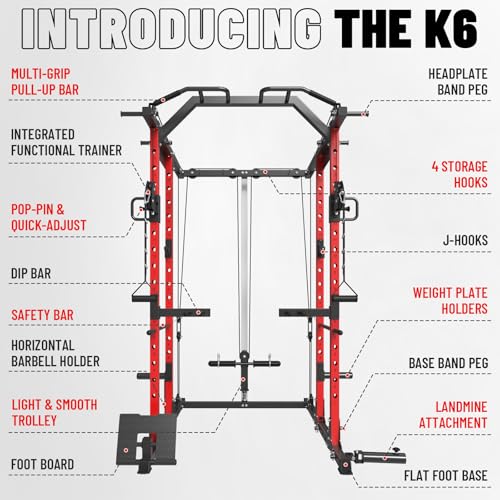 Mikolo Power Cage with Cable Crossover and LAT Pull Down System, 1500LBS I14340