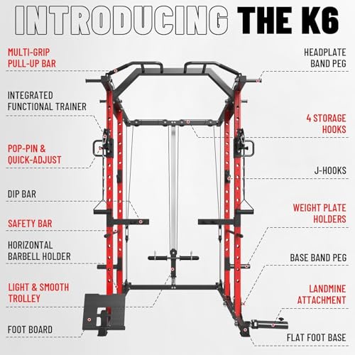 Mikolo Power Cage with Cable Crossover and LAT Pull Down System, 1500LBS I14340