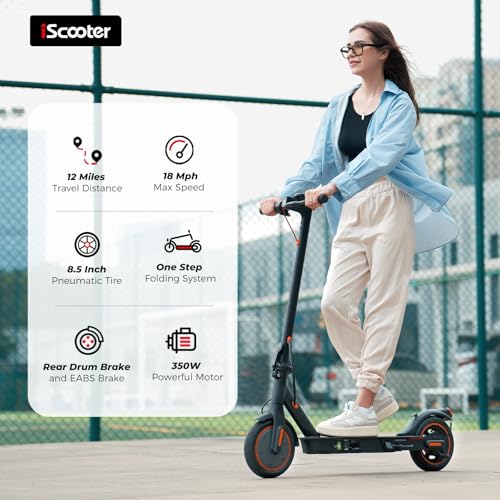 iScooter Electric Scooter for Adults, Long Range Commuting with Cruise Control F733591