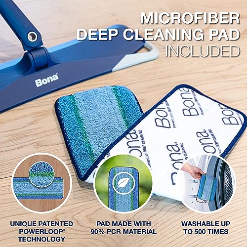 Bona Premium Microfiber Floor Mop for Wet and Dry Cleaning with Pads J3409