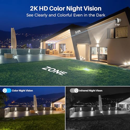 Solar Security Camera Wireless Outdoor 2K with AI Motion Detection L465