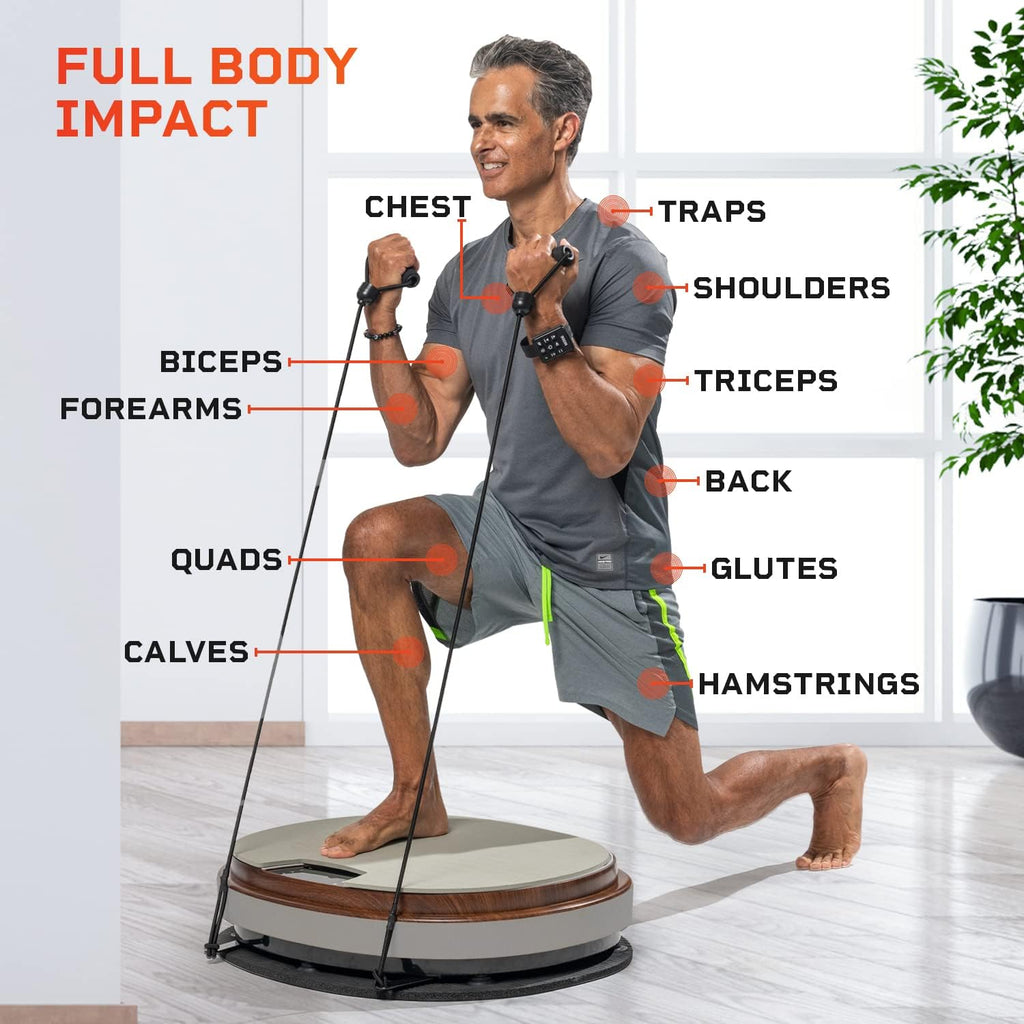 LifePro RelaxaVibe Vibration Plate Exercise Machine with Heated Ottoman R566006