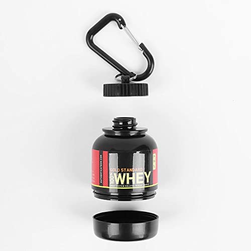 Protein Powder Supplement Funnel Keychain - Portable To-Go Container for Gym, Fitness, Travel (2) K54536