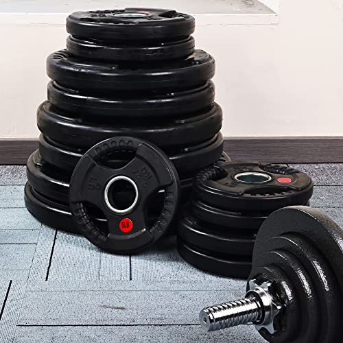Olympic Cast Iron Weight Plates for Strength Training, Multiple Sizes S1890