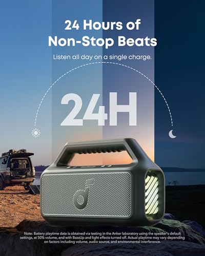 soundcore Boom 2 By Anker Outdoor Speaker, 80W, IPX7 Waterproof T558