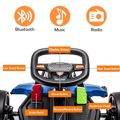 Licensed McLaren 24V Electric Go Kart for Kids, 400W Drift Racing with 2 Speeds C811695
