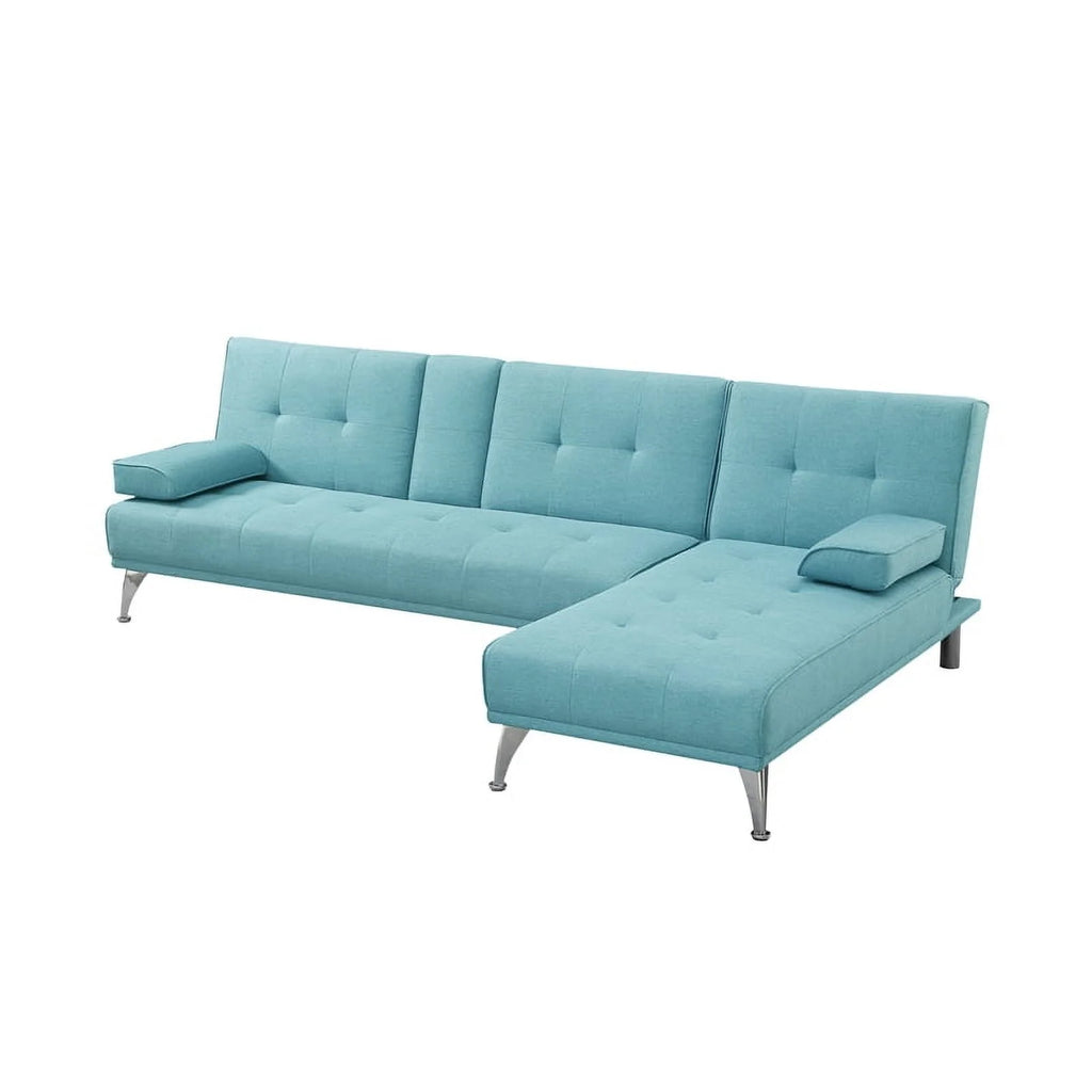 Serta Michigan Convertible Sofa Sky Blue Fabric G87450