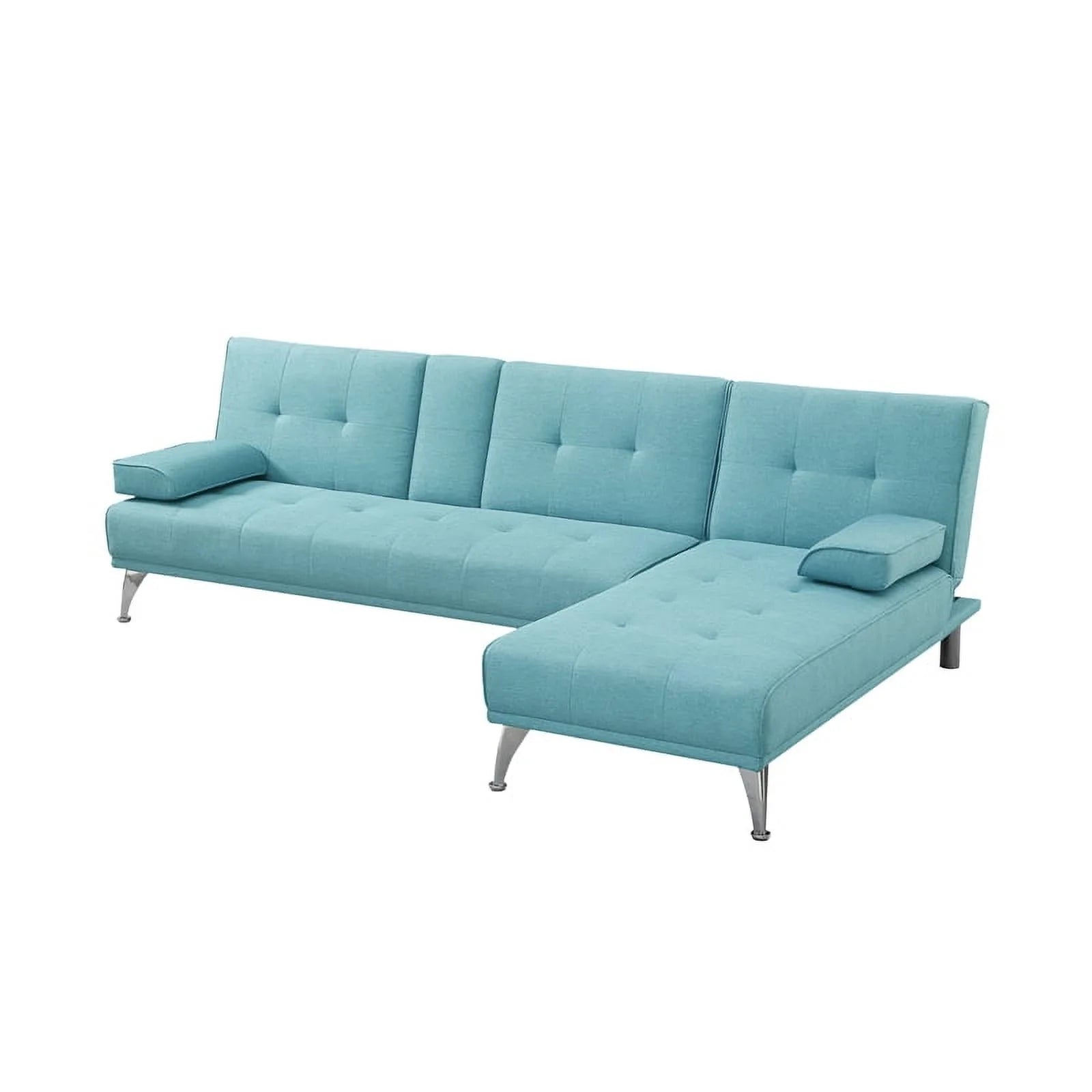Serta Michigan Convertible Sofa Sky Blue Fabric G87450