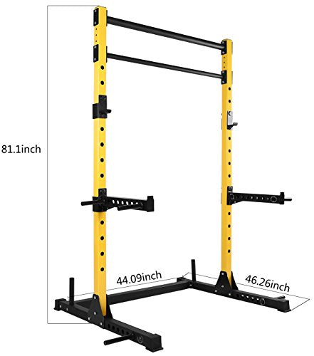 HulkFit Pro Series Power Cage Weight Rack with 2 Pull Up Bars for Home Gym R22743