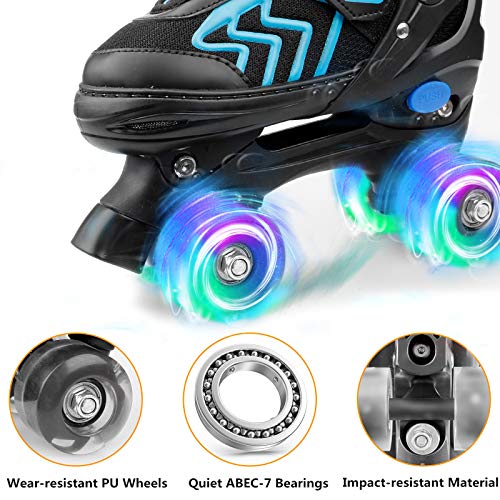 Adjustable Kids Roller Skates with Light Up Wheels for Boys Girls Q9433