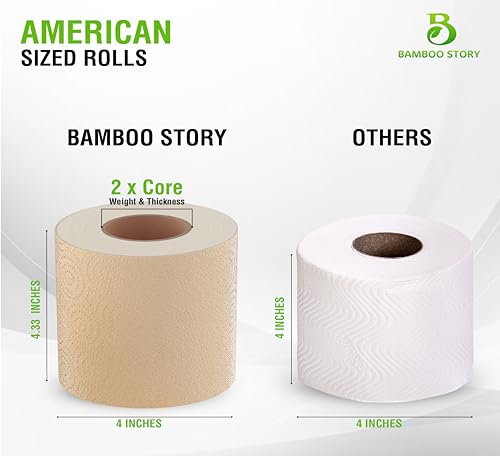 Bamboo Toilet Paper 3PLY 300 Sheets Unbleached FSC Certified Q195103