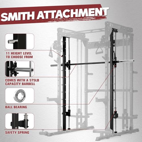 RitFit M1 & M1 Pro Smith Machine with Cable Crossover System for Home Gym Y659852