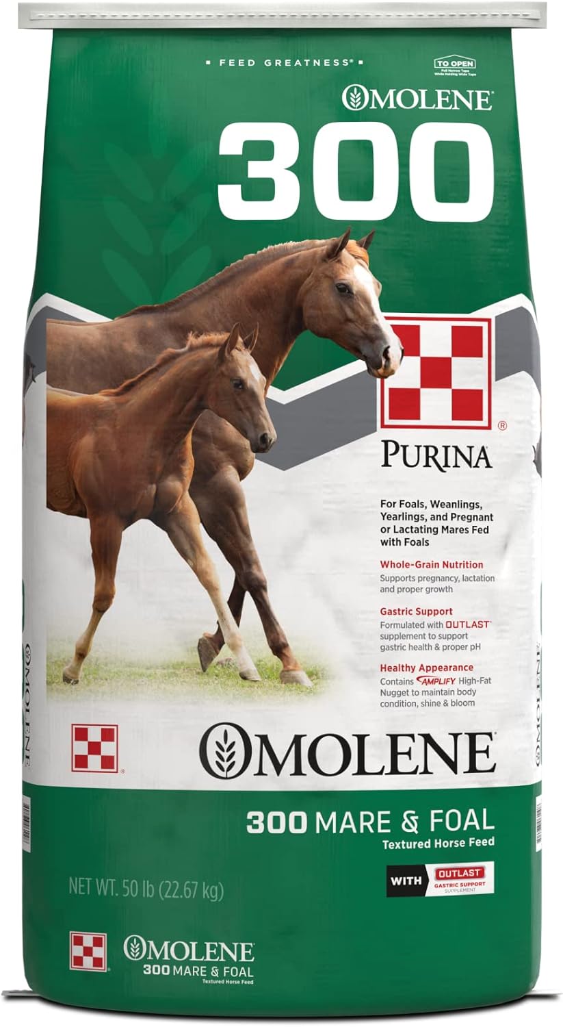 Purina Omolene #300 Mare & Foal Horse Feed, 50 lb Bag S290