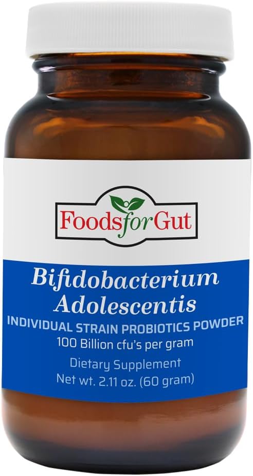 Bifidobacterium Adolescentis Probiotic Powder 100 Billion cfu's | 60 Gram | Digestive & Immune Support | High Potency | B. Adolescentis