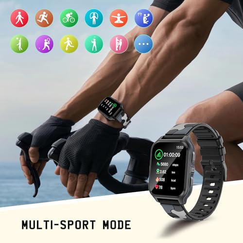 Smart Watch with Bluetooth Call, 1.83" Touch Screen, Fitness Tracker for Men Women W4275