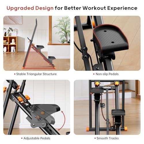 Foldable Stair Stepper Machine with Adjustable Handlebar for Home Gym E5858