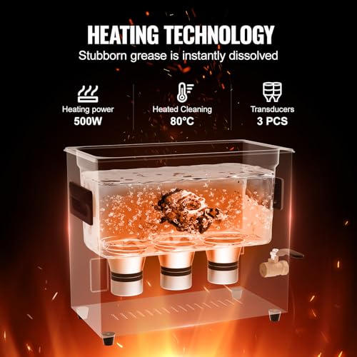 VEVOR 10L Ultrasonic Cleaner, 240W Digital Machine with Heater & Timer C9757