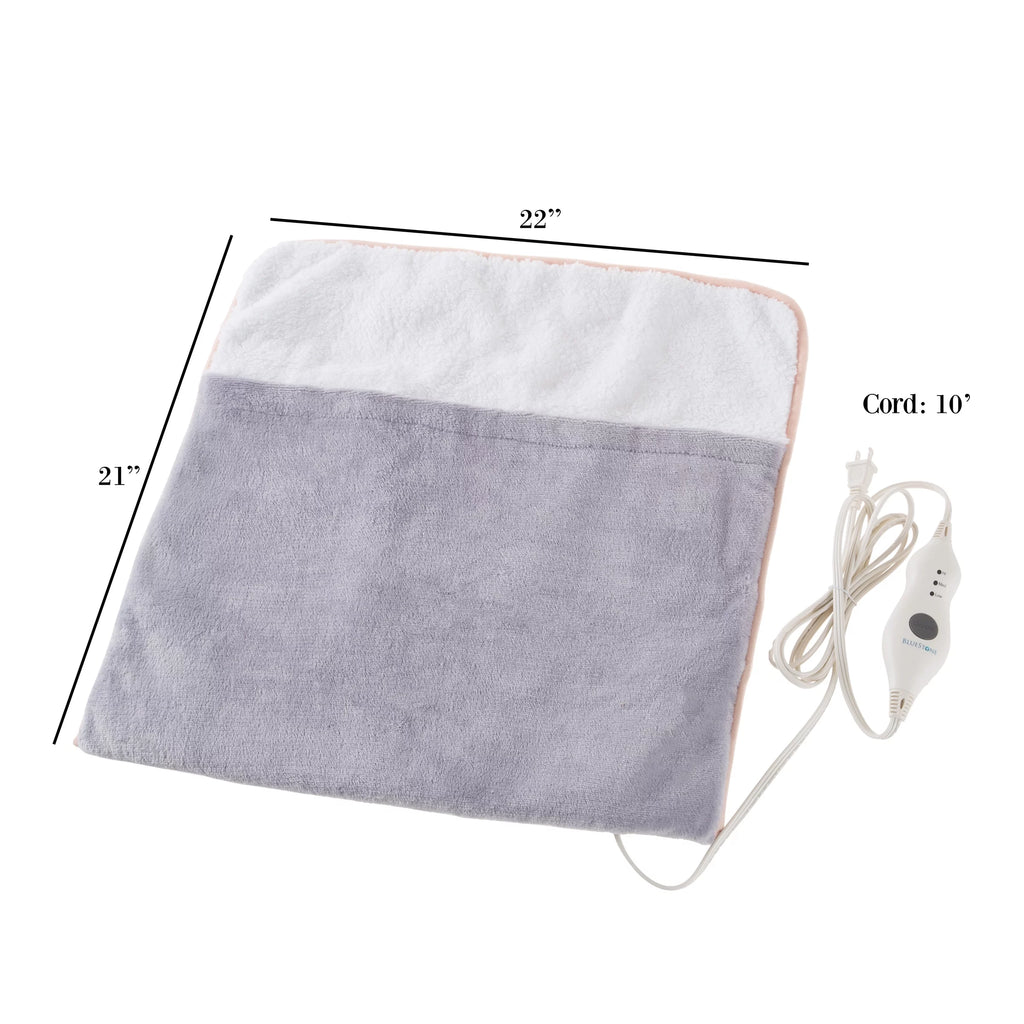 Bluestone Electric Foot Warmer with 3 Heat Settings, Gray A661