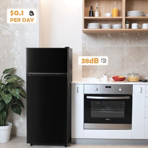 4.5 Cu.ft Mini Fridge with Freezer, 2 Doors, Adjustable Shelves W24775