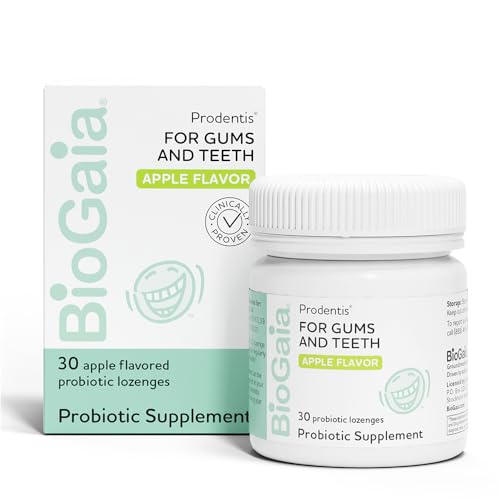 BioGaia Prodentis | Dental Probiotics for Teeth and Gums | Promotes Good Oral Health & Gut Health Too | Oral Probiotics | 30 Mint-Flavored Lozenges | 1-Pack