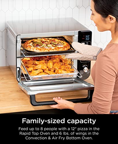 Ninja DCT451 12-in-1 Smart Double Oven with FlexDoor, Stainless Steel P340