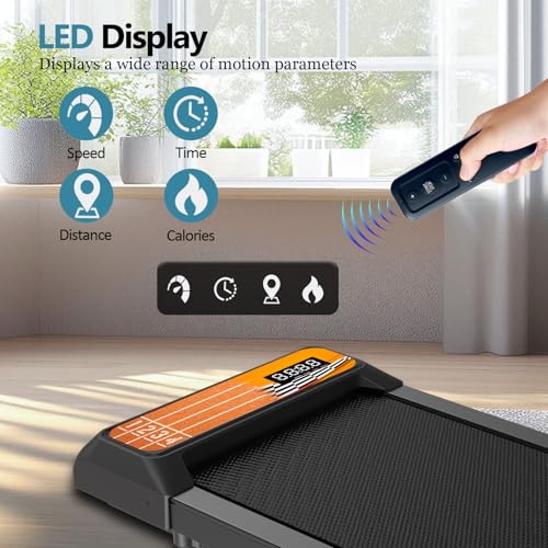 Walking Pad Treadmill for Home Office, Portable with Remote Control and App K826387
