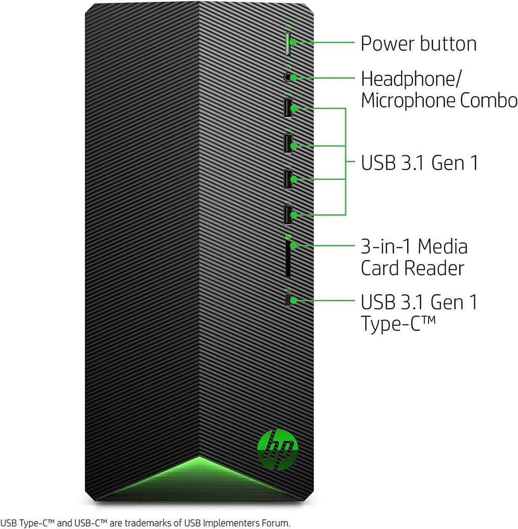 HP Pavilion Gaming Desktop, Intel Core i5, GTX 1650, 16GB RAM, 512GB SSD, Windows 11 E24633