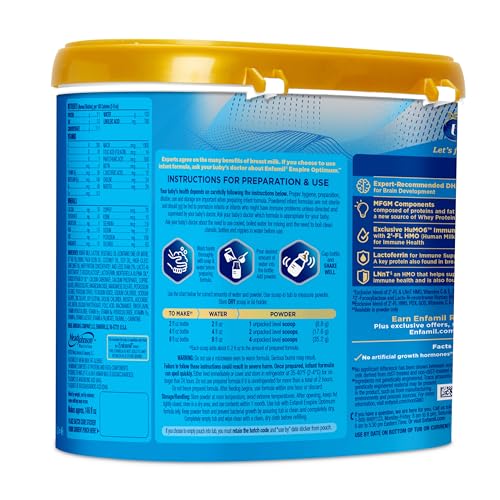Enfamil Enspire Optimum Baby Formula Powder, 20.5 Oz Tub M18928