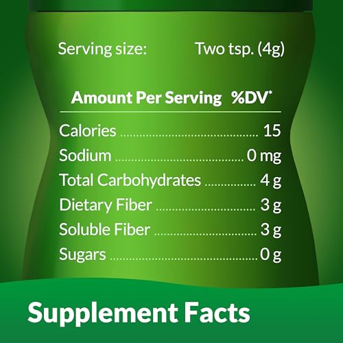 Benefiber Daily Prebiotic Fiber Supplement Powder, Unflavored, 62 Servings A202928