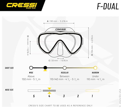 Cressi Single Lens Frameless Scuba Mask & Dry Snorkel C16062