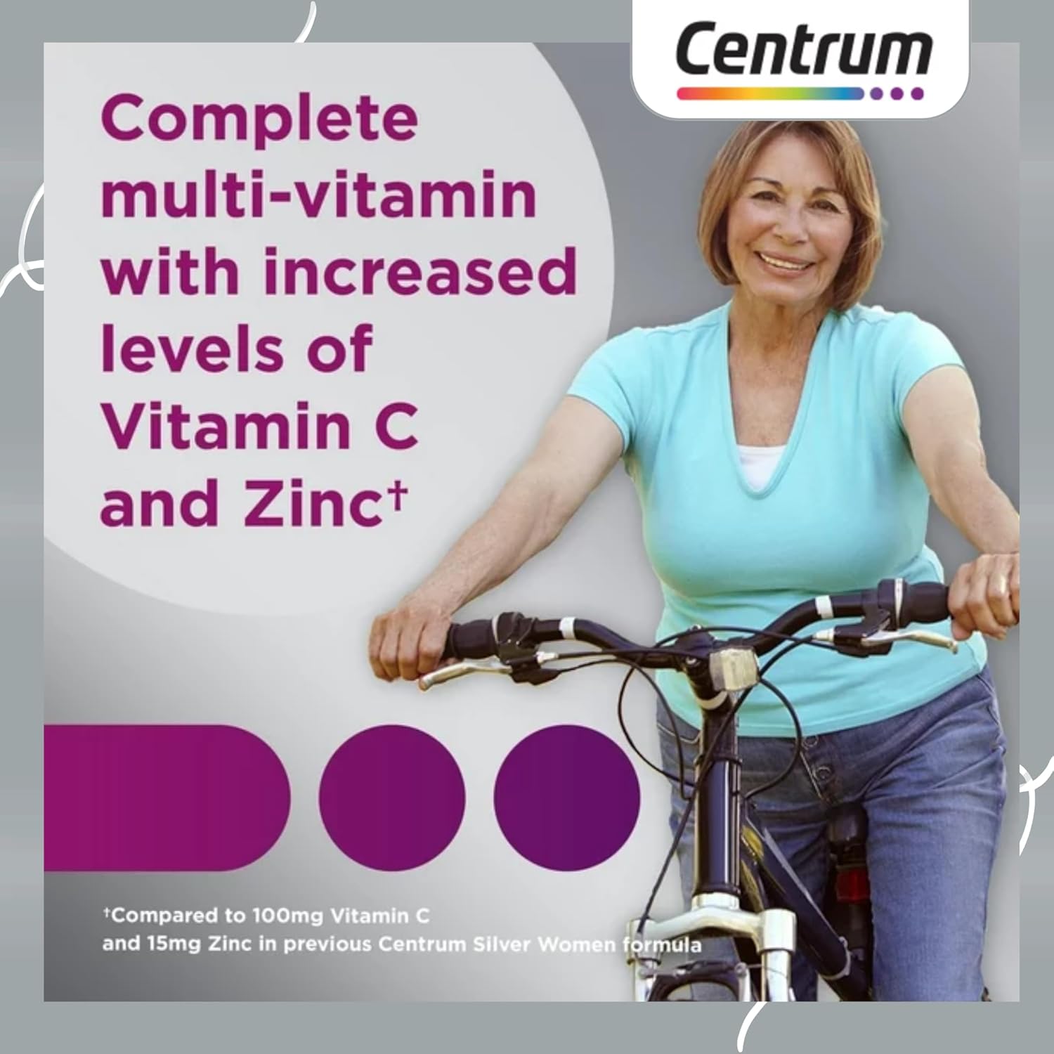 Centrum Silver Women 50 Plus Multivitamin, 100 Tablets Q24170