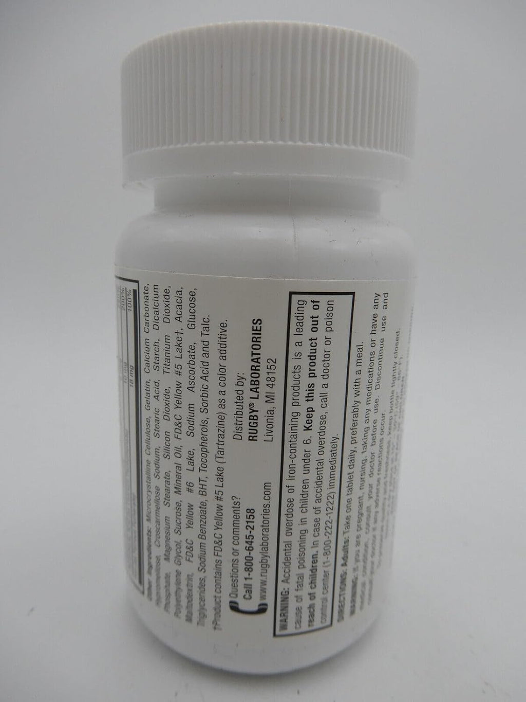 Rugby Tab-A-Vite Multivitamin with Iron and Beta-Carotene, 100 Tablets Y657