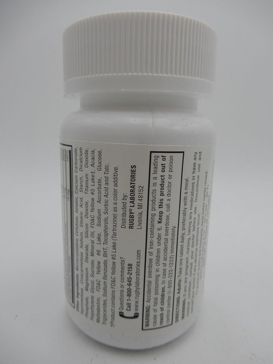 Rugby Tab-A-Vite Multivitamin with Iron and Beta-Carotene, 100 Tablets Y657
