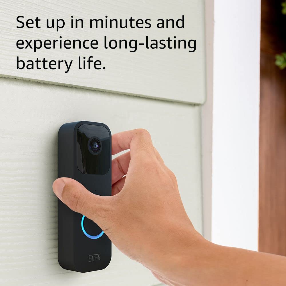 Blink Video Doorbell System + Amazon Echo Pop O6252