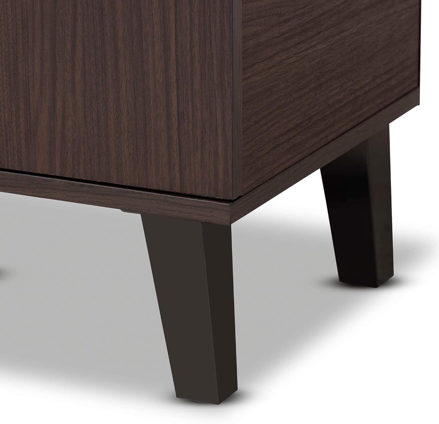 Baxton Studio Shoe Rack, Dark Brown/Grey K8401