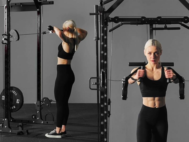 Mikolo Power Cage with Cable Crossover and LAT Pull Down System, 1500LBS I14340