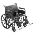 24 Inch Manual Bariatric Wheelchair for Adults Foldable - Black - Removable Full Length Arms Rest, Swing Away Footrests - 500LB Capacity - Adjustable Standard and Hemi Height - K7