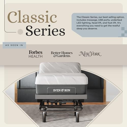 Sven & Son Classic Adjustable Bed Base Split King with Hybrid Spring Mattress I50028