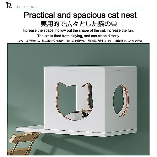 Cat Wall Furniture Set Solid Wood Cat Shelves with Perches S688