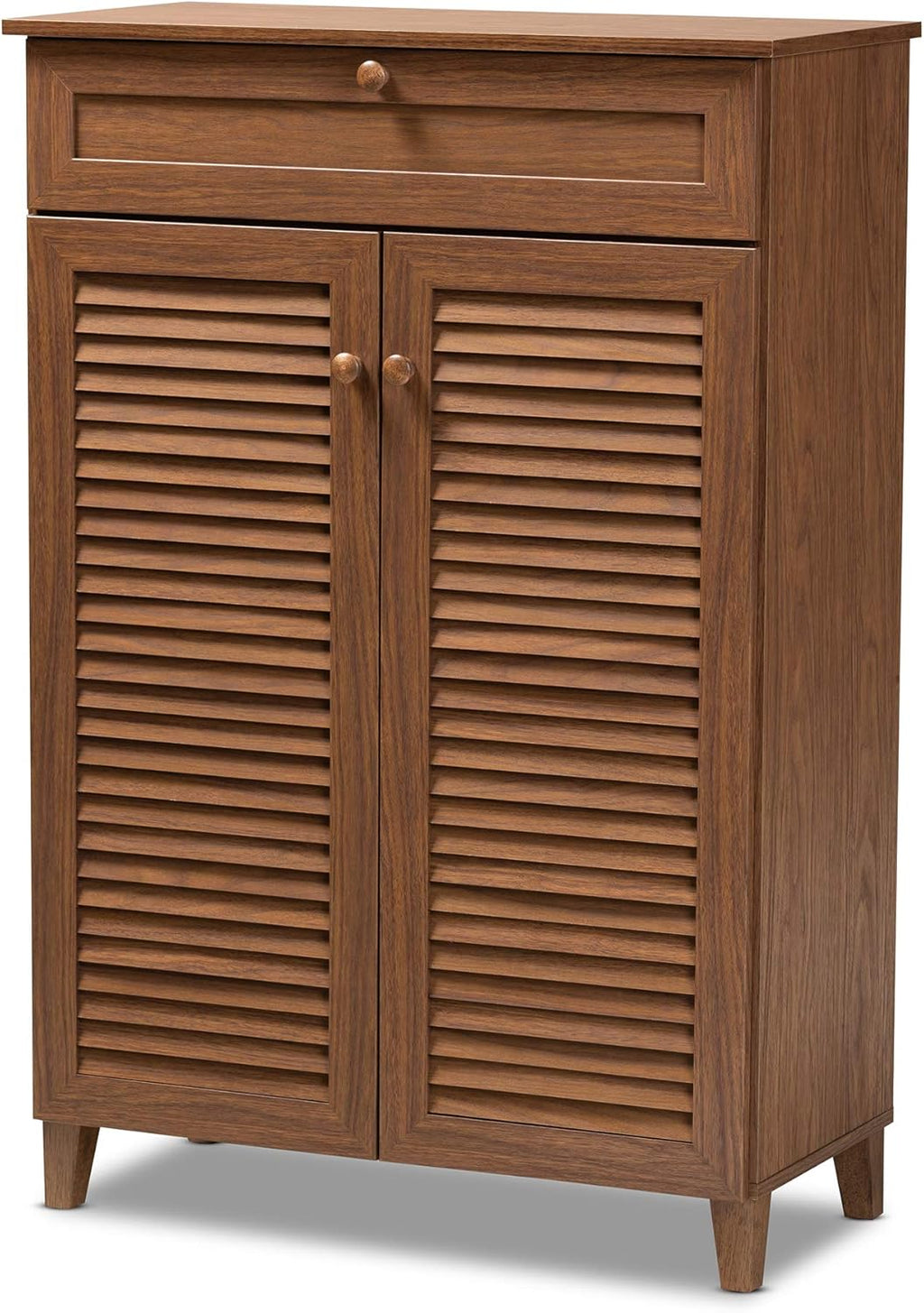 Baxton Studio Shoe Cabinets, One Size, Walnut