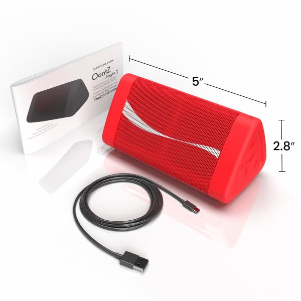 OontZ Angle 3 Portable Bluetooth 5.4 Speaker, IPX5 Water-Resistant, Black V1239